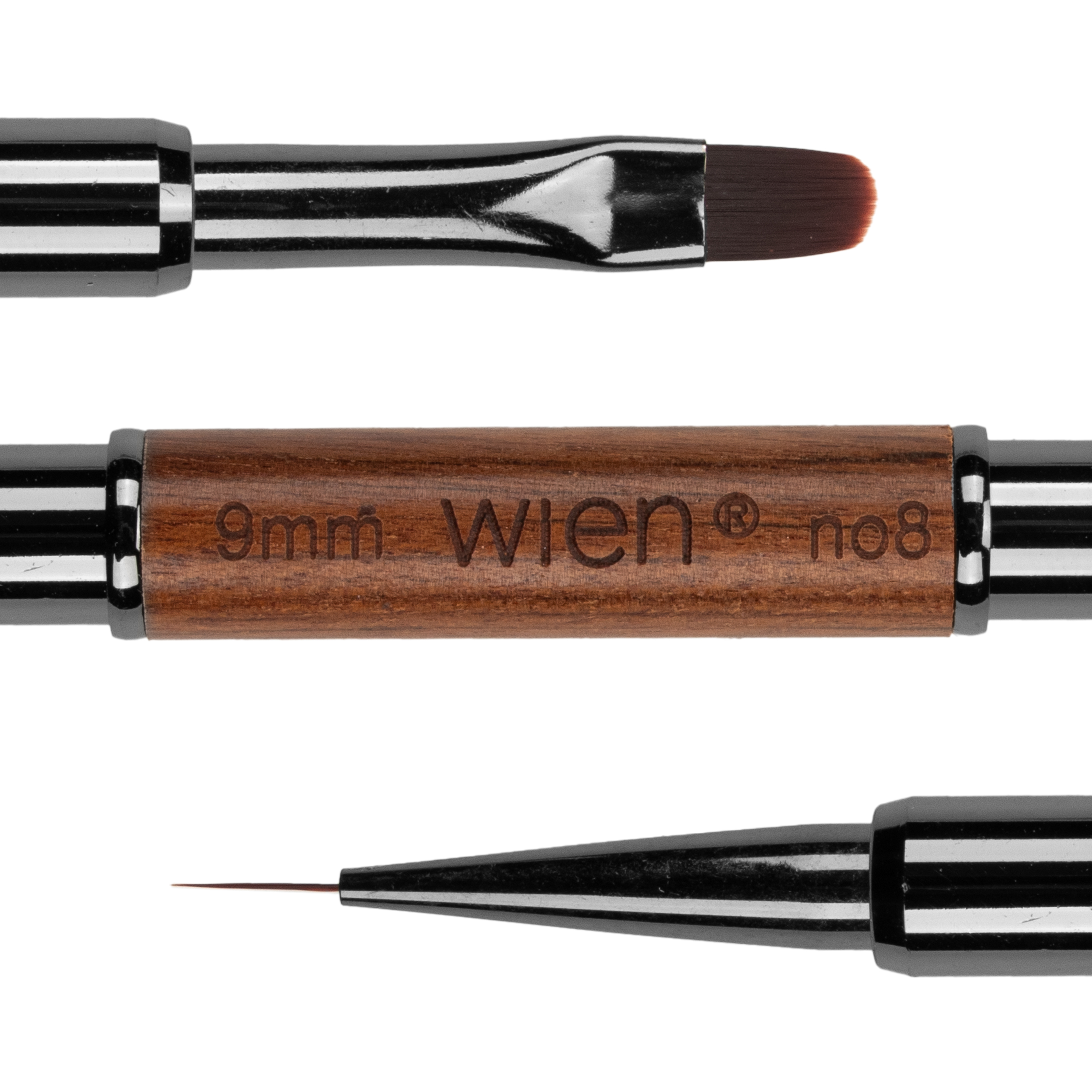 Wien Ahşap Protez Tırnak Jel Fırçası Kapaklı 7mm WNB-006