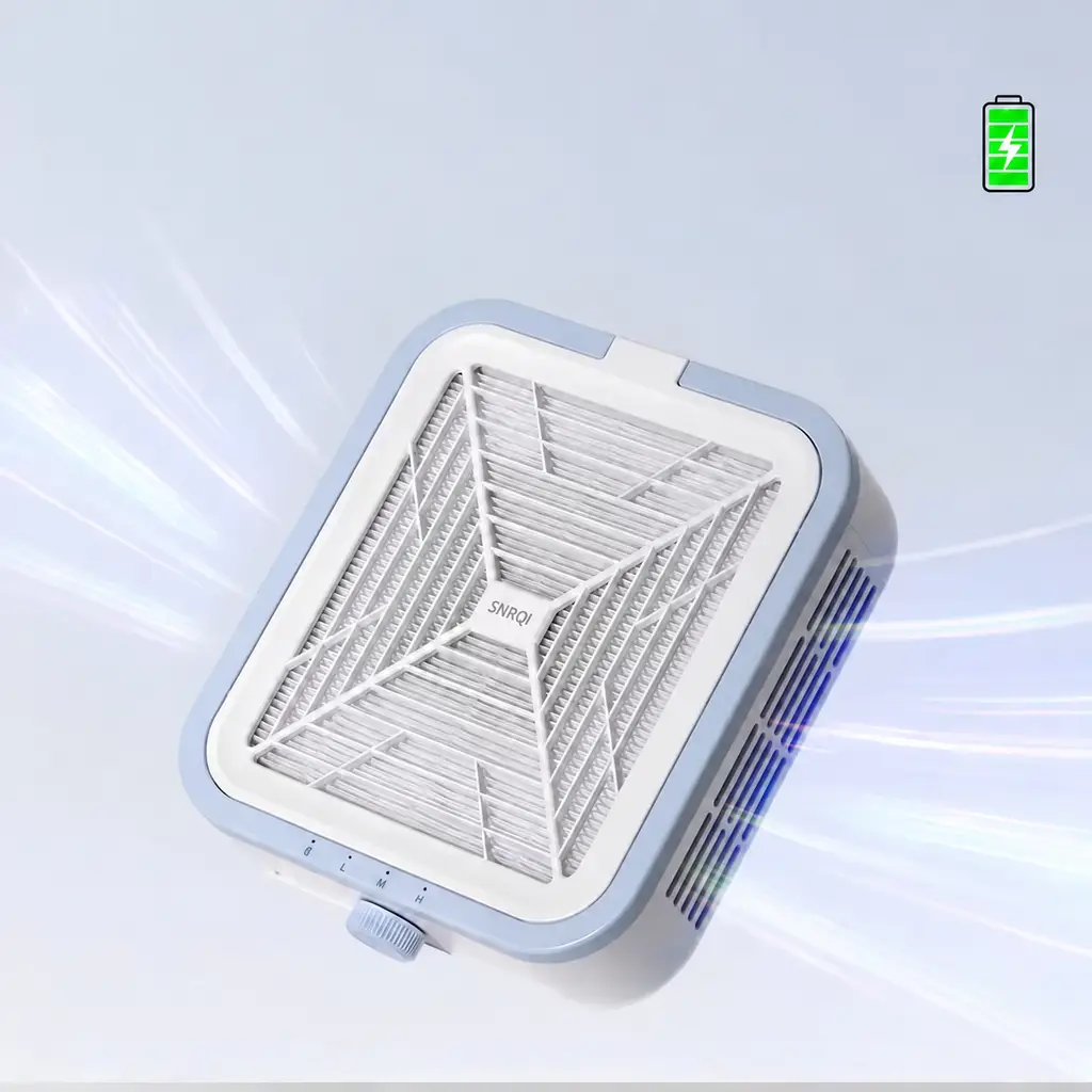 120W Kablosuz Tek Fanlı Güçlü Manikür Tırnak Toz Toplayıcı Şarjlı Toz Toplayıcı Yatay WL008