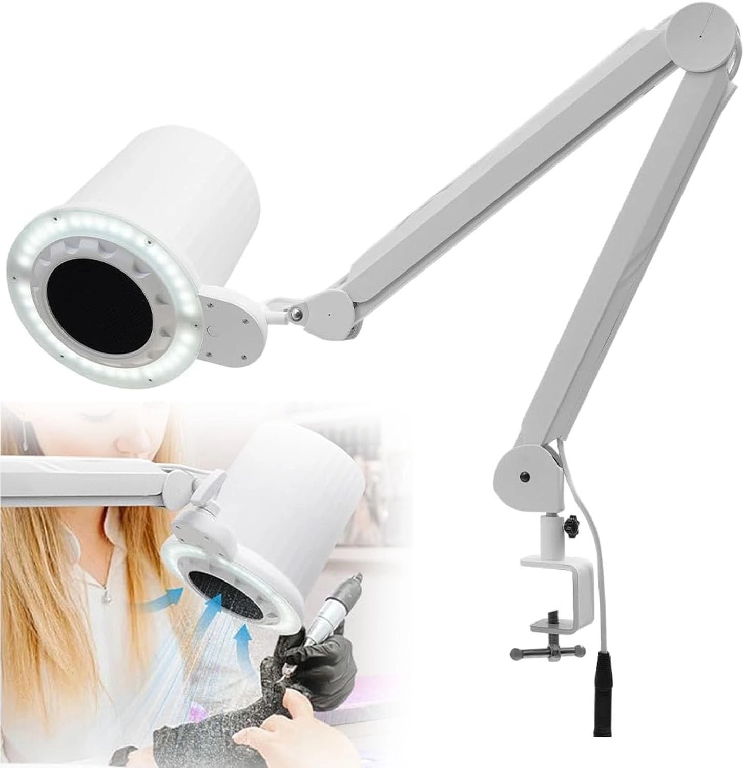 80W Güçlü Masa Üstü Üstten Emişli Manikür Pedikür Tırnak Toz Toplayıcı NDC-025