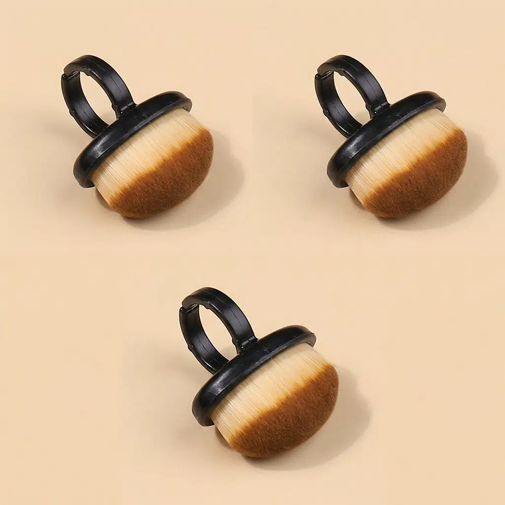 3 Adet Mini Yüzük Tırnak Toz Temizleme Fırçası Siyah