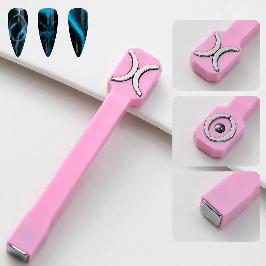 3’ü 1 Arada Diresel Efektli Pembe Kedi Gözü Kalıcı Oje Mıknatısı Cat Eye Magnet WDCAT03