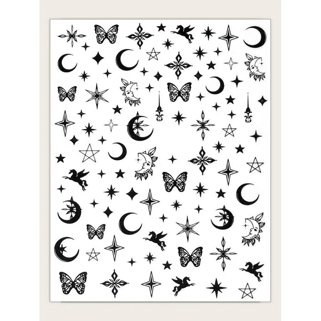 Ay Yıldız Dizayn Tırnak Sticker Tırnak Etiketi Nail Art JO-1007