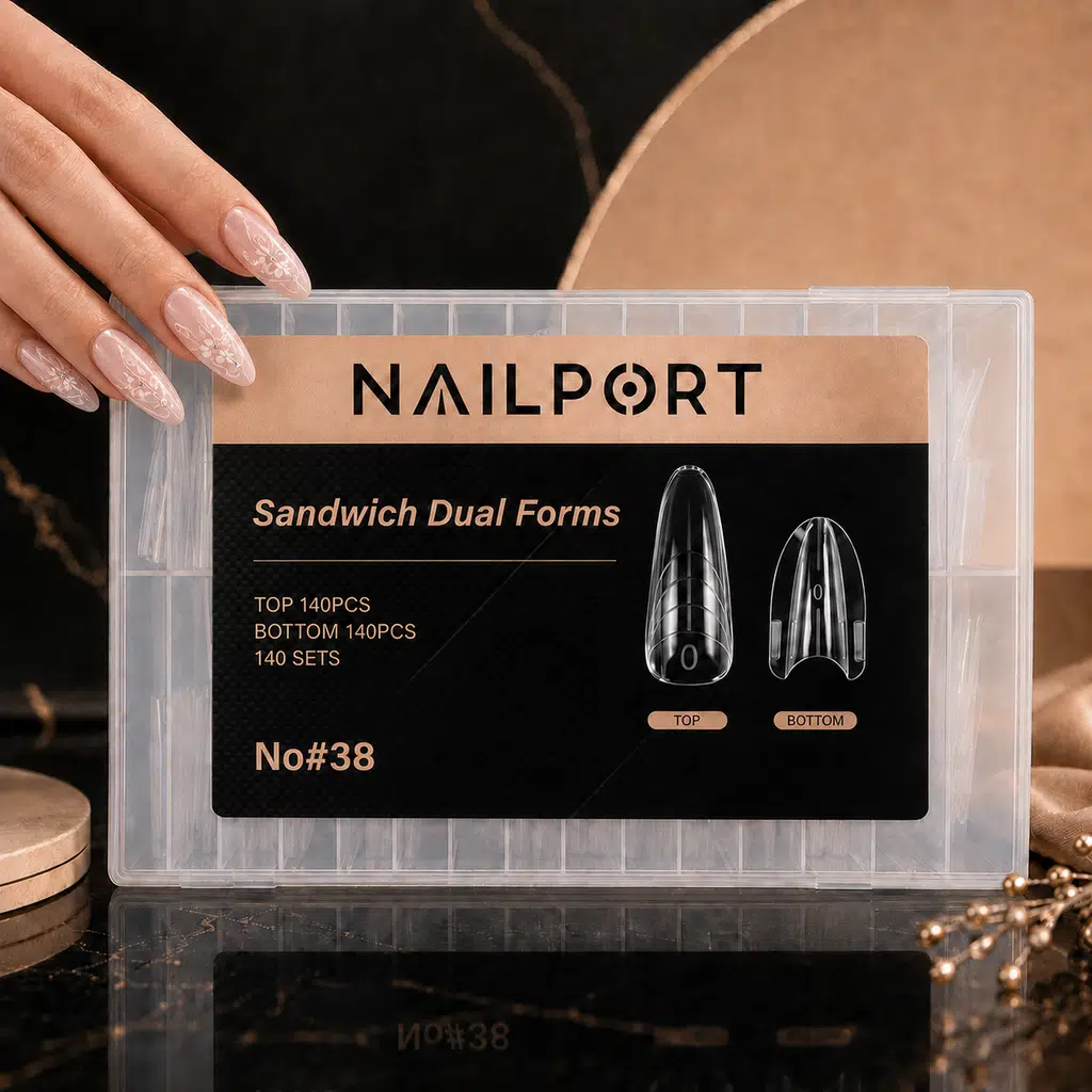 Badem (Almond) Protez Tırnak Sandwich Dual Üst Form Jel Polygel Acrygel - Akrijel ve Polijel İçin Dual Form Şablon 280li WN-DF038