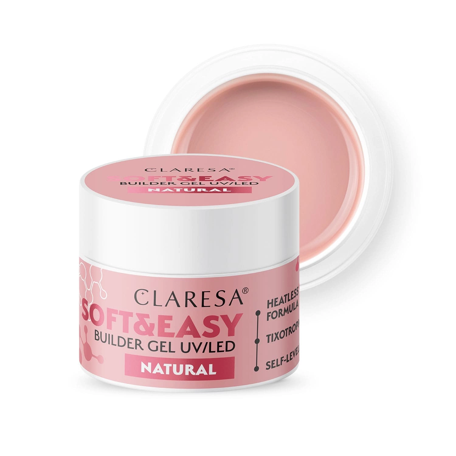 CLARESA Soft Builder Jel Natural - Nude Pembe Protez Tırnak Jeli 45gr