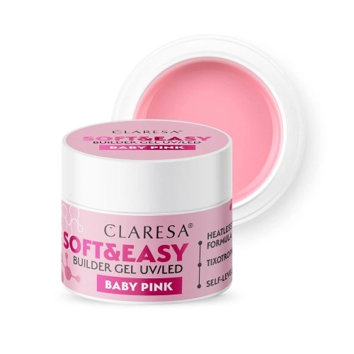 CLARESA Soft Builder Jel Baby Pink - Nude Şeker Pembe Protez Tırnak Jeli 45gr