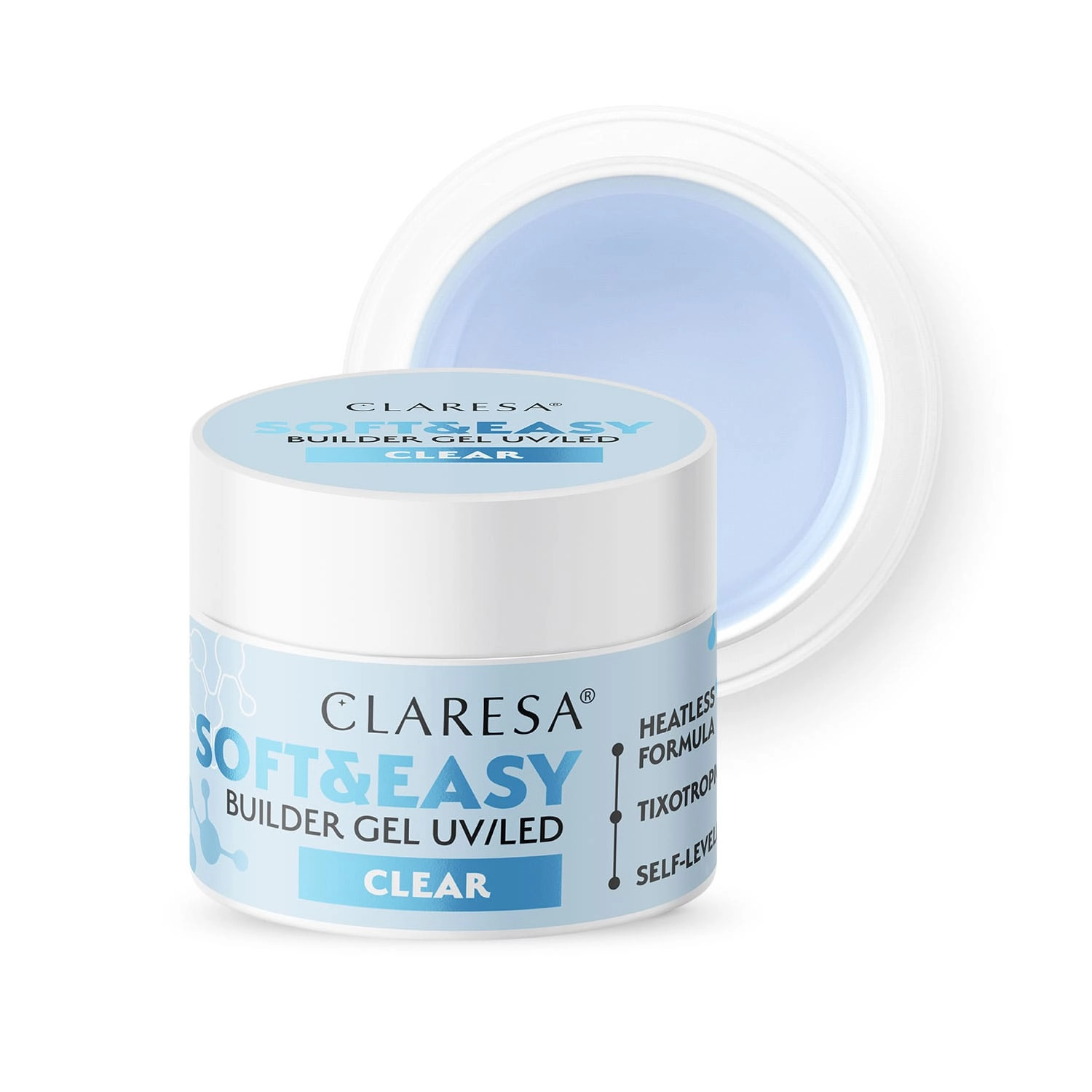 CLARESA Soft Builder Jel Clear - Şeffaf Protez Tırnak Jeli 45gr