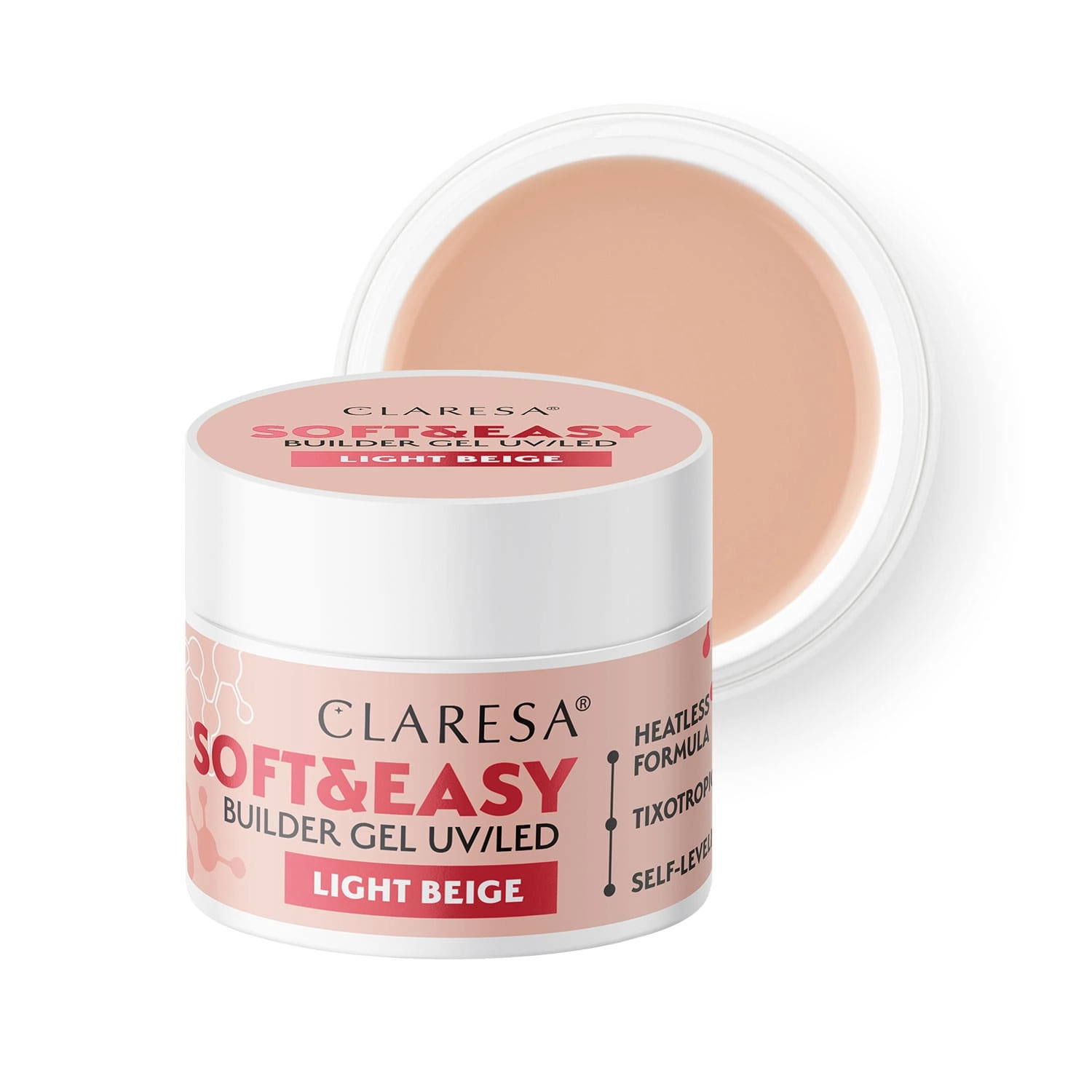 CLARESA Soft Builder Jel Light Beige - Nude Bej Protez Tırnak Jeli 45gr