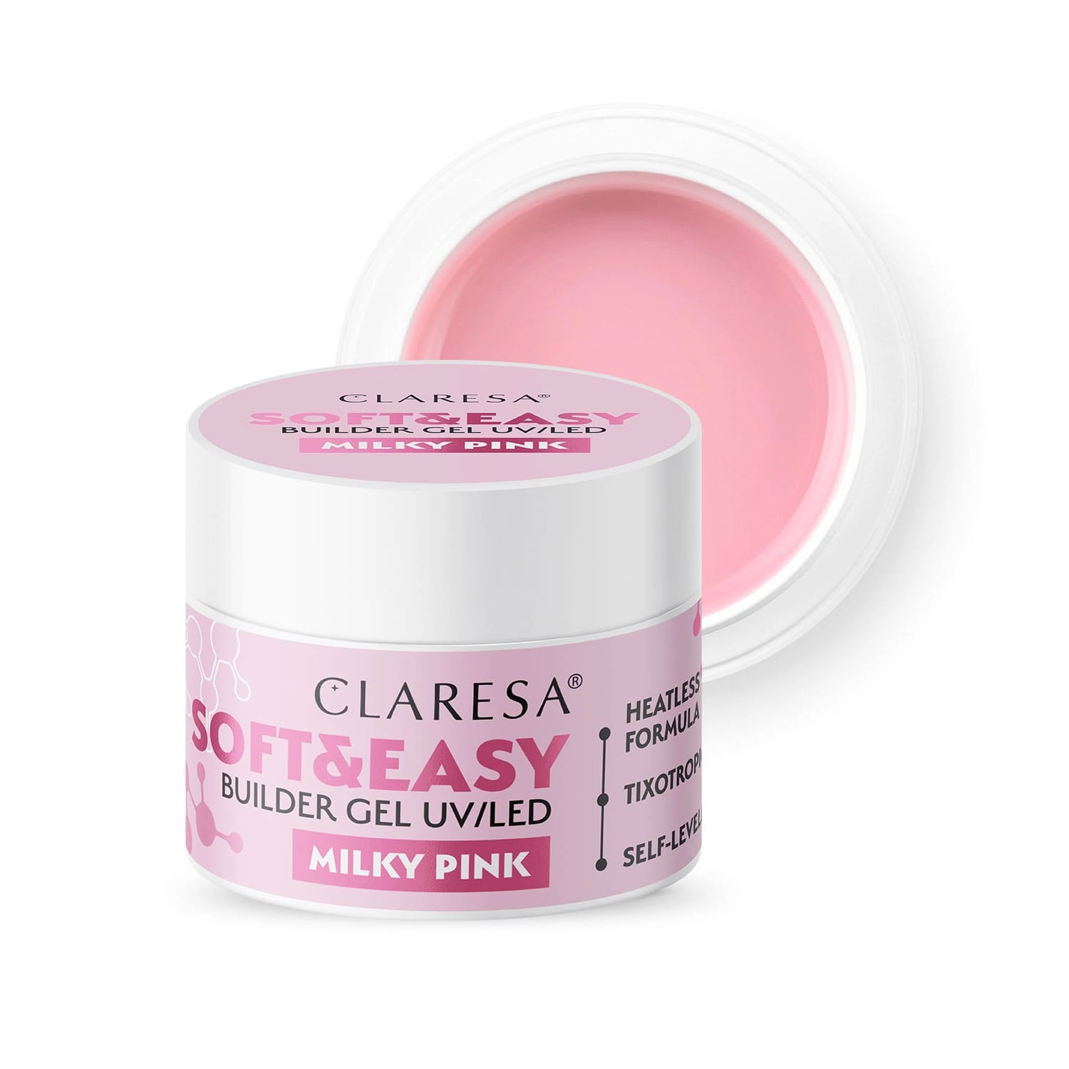 CLARESA Soft Builder Jel Milky Pink - Açık Pembe Protez Tırnak Jeli 45gr