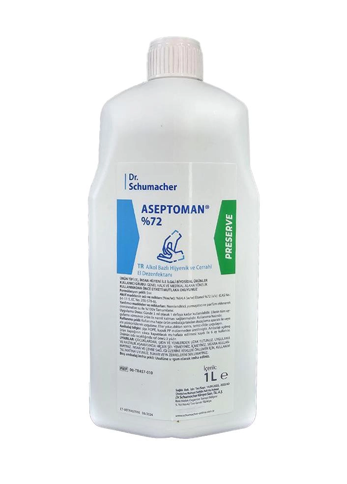 Dr.Schumacher Aseptoman %72 Alkol Bazlı Hijyenik El Dezenfektanı 1000ml