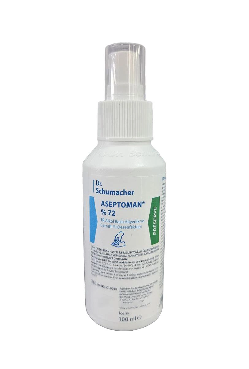 Dr.Schumacher Aseptoman %72 Alkol Bazlı Hijyenik El Dezenfektanı 100ml