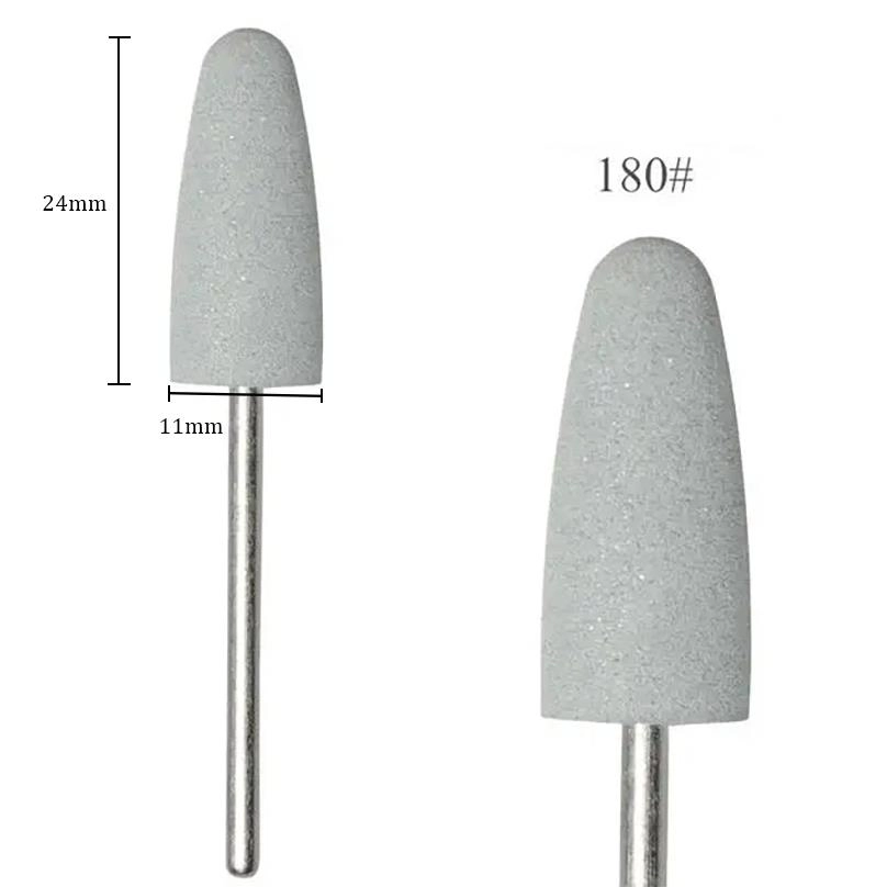 Silikon Tırnak Parlatma Törpü Ucu 180 Grit Beyaz