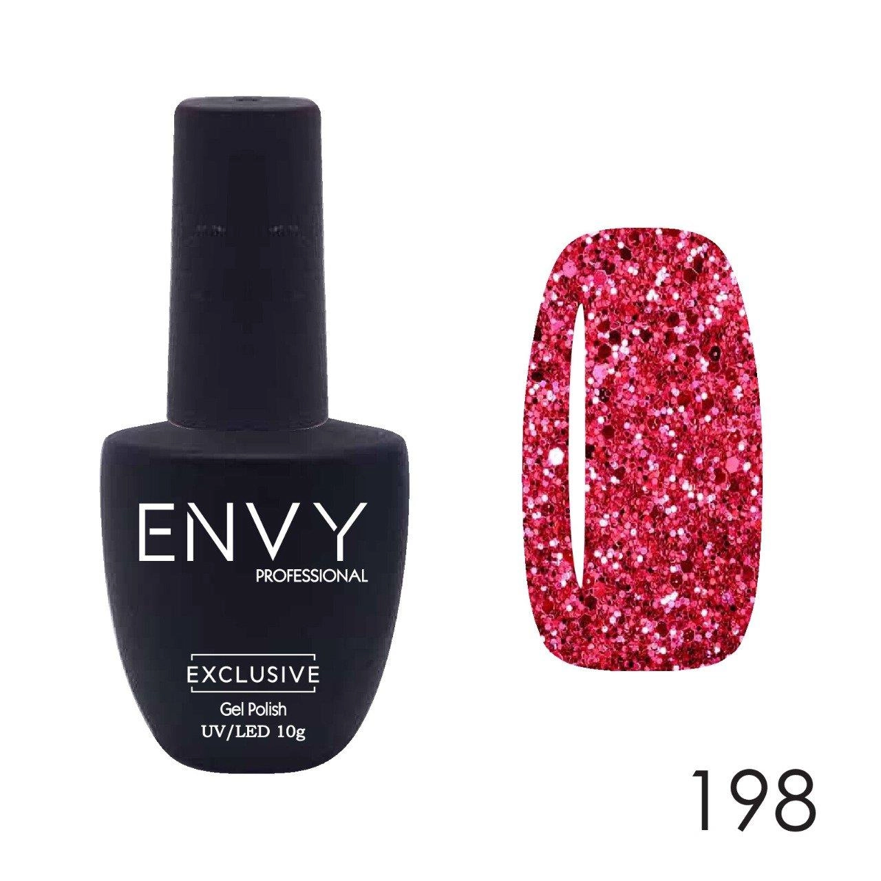 Envy Kalıcı Oje Exclusive Parlak Simli Kırmızı 10gr No:198
