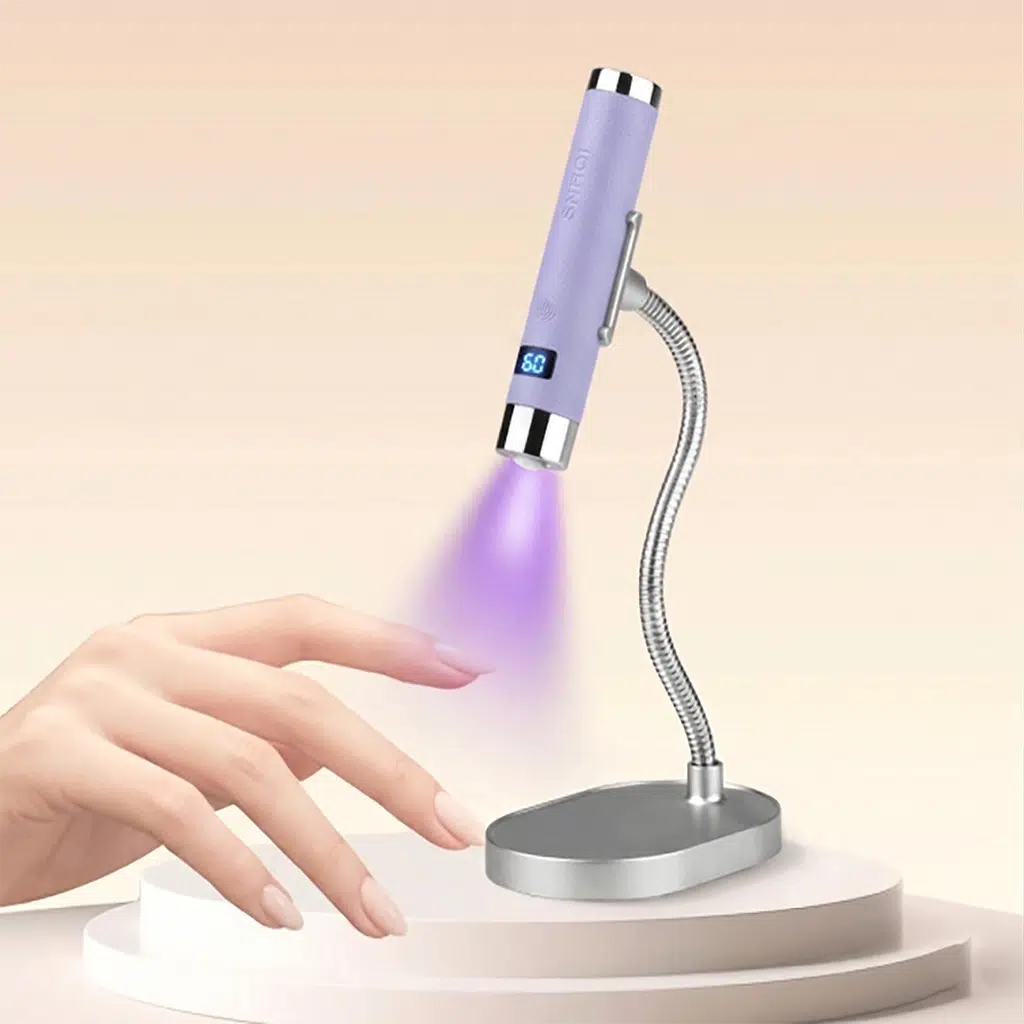 G1 Sensörlü Mini Ai Uv Led Lamba Manyetik Standlı Manikür Tırnak Kurutucu Lila 5w