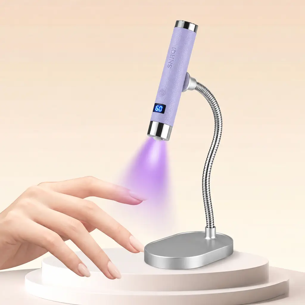 G1 Sensörlü Mini Ai Uv Led Lamba Manyetik Standlı Manikür Tırnak Kurutucu Lila 5w