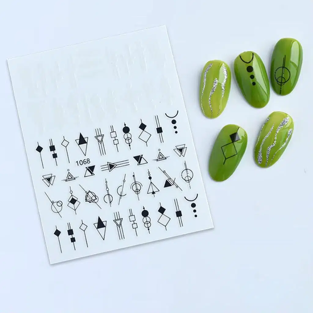 Geometrik Dizayn Tırnak Sticker Tırnak Etiketi Nail Art JO-1068