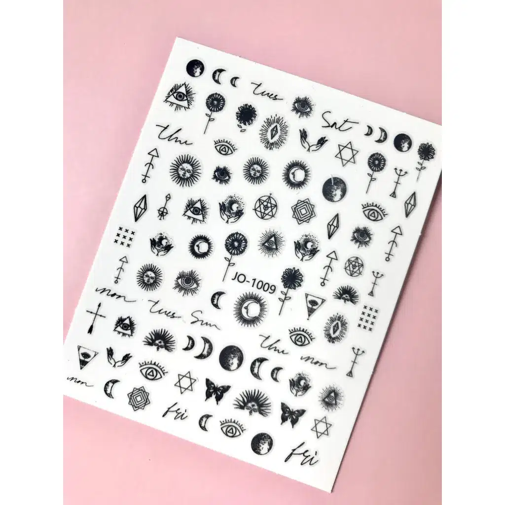 Gotik Dizayn Tırnak Sticker Tırnak Etiketi Nail Art JO-1009