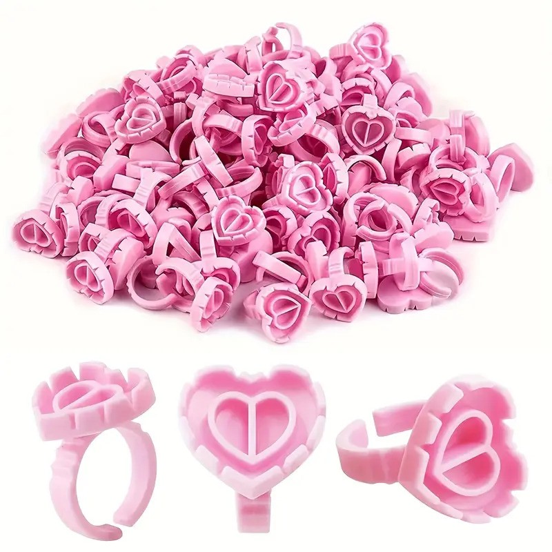 İpek Kirpik Volume Yapıştırıcı Yüzüğü Nail Art Yüzük 100lü