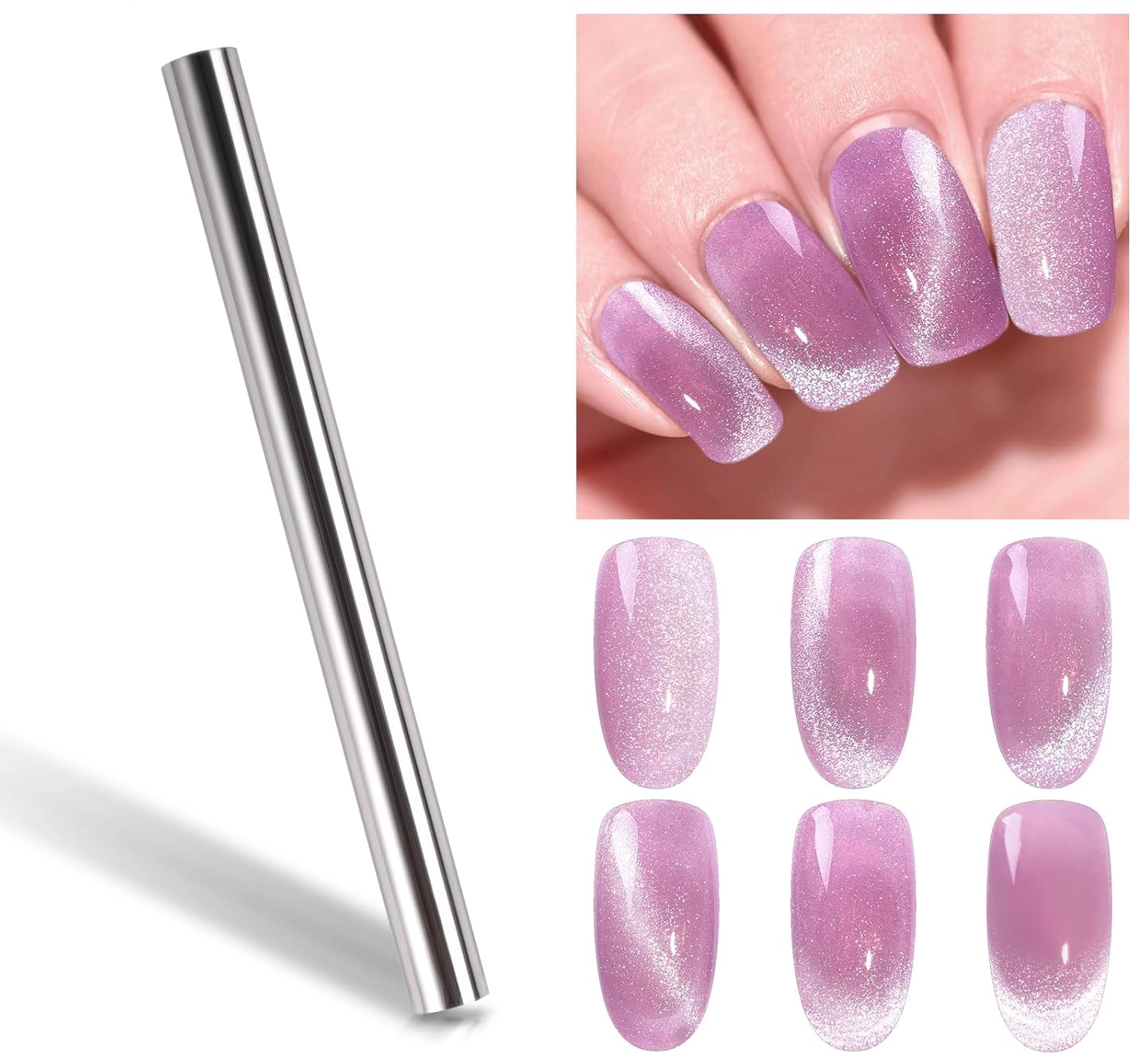 Kedi Gözü Oje 2si Bir Arada Metal Çubuk Mıknatıs Cat Eye Magnet