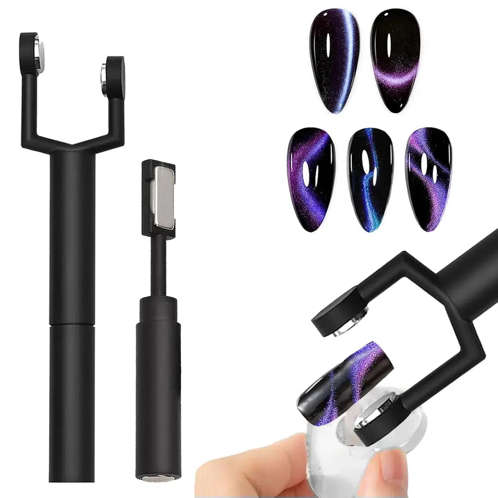 Kedi Gözü Oje İçin 3 Yönlü Mıknatıs Cat Eye Magnet Dalga Efekt Siyah