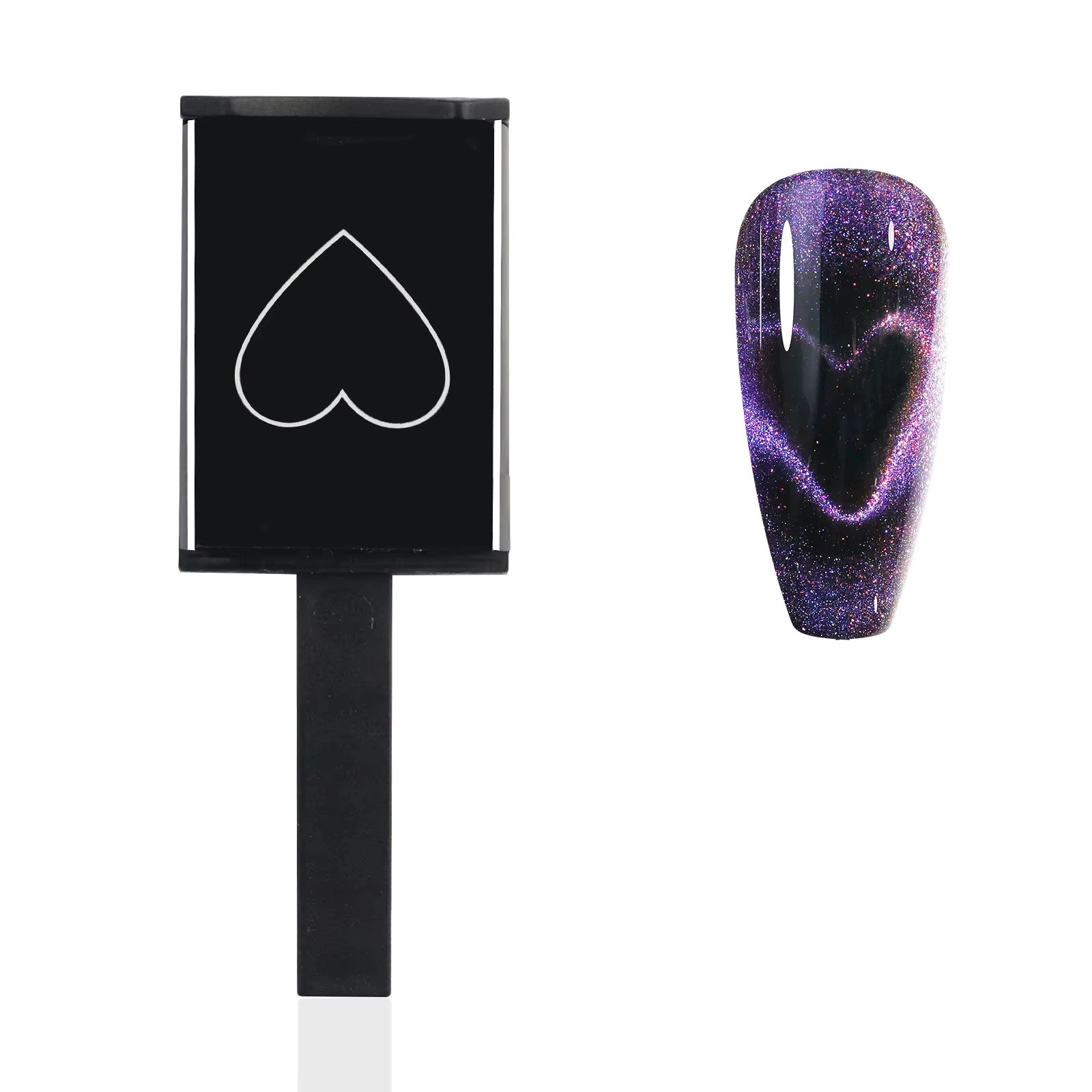 Kedi Gözü Oje İçin Kalp Dizayn Mıknatıs Cat Eye Magnet