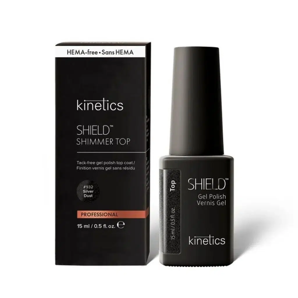 Kinetics Shield Shimmer Top Coat Silver Dust Yapışkan Katsız 15ml