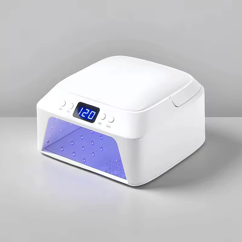 L3 Deri Yüzeyli 71Led Geniş İç Hacim Manikür Tırnak Kurutucu UV Led Lamba Protez Tırnak Lambası Beyaz 48W