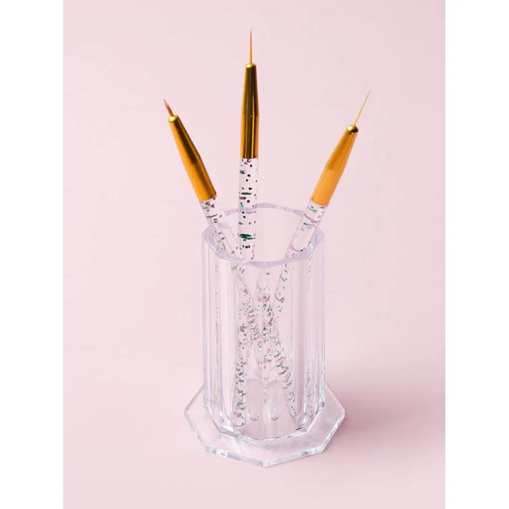 Mini Masa Üstü Kalemlik Fırçalık Organizer Şeffaf