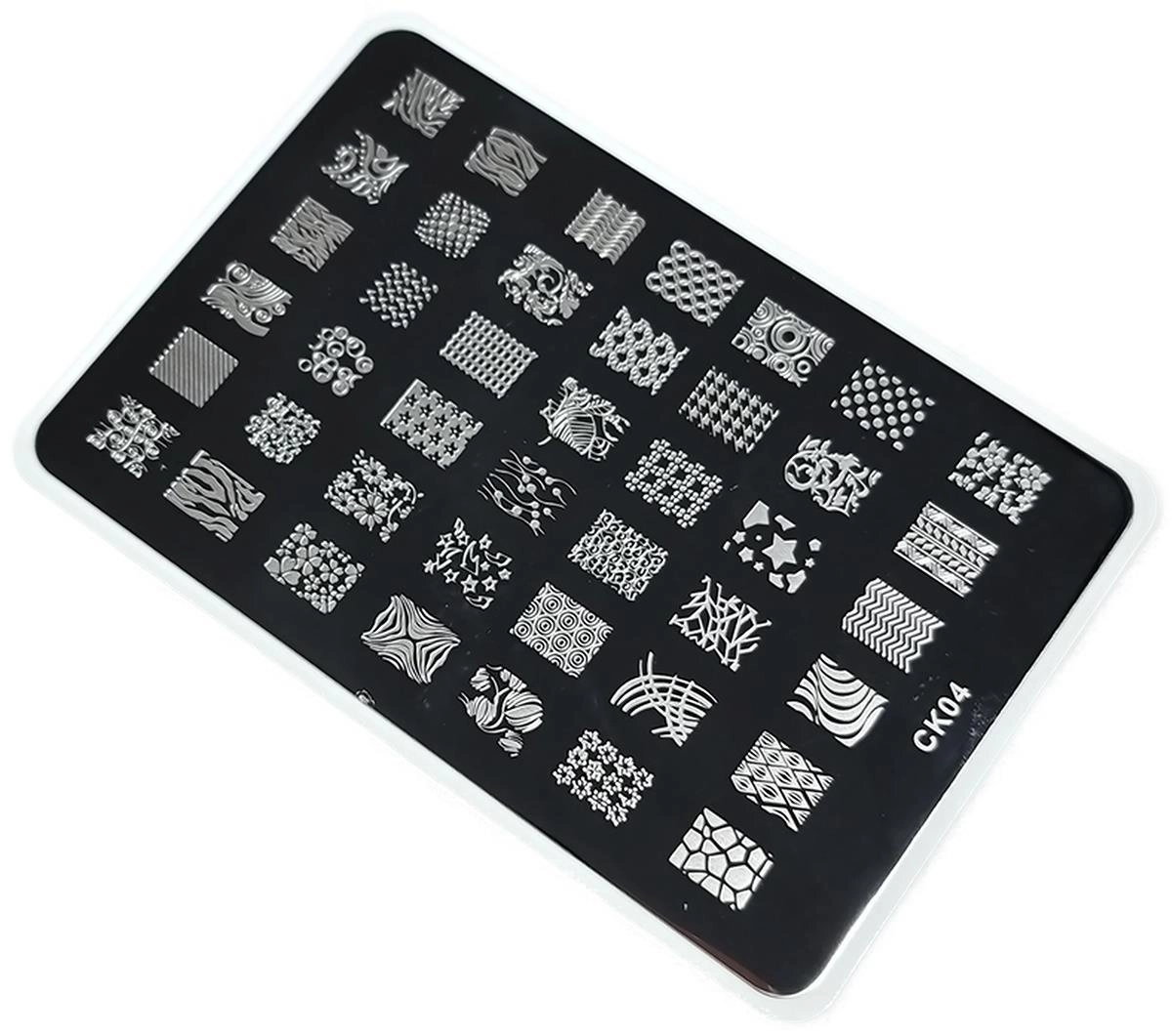 Nail Art Stamping Baskı Plakası Büyük Boy XL CK04