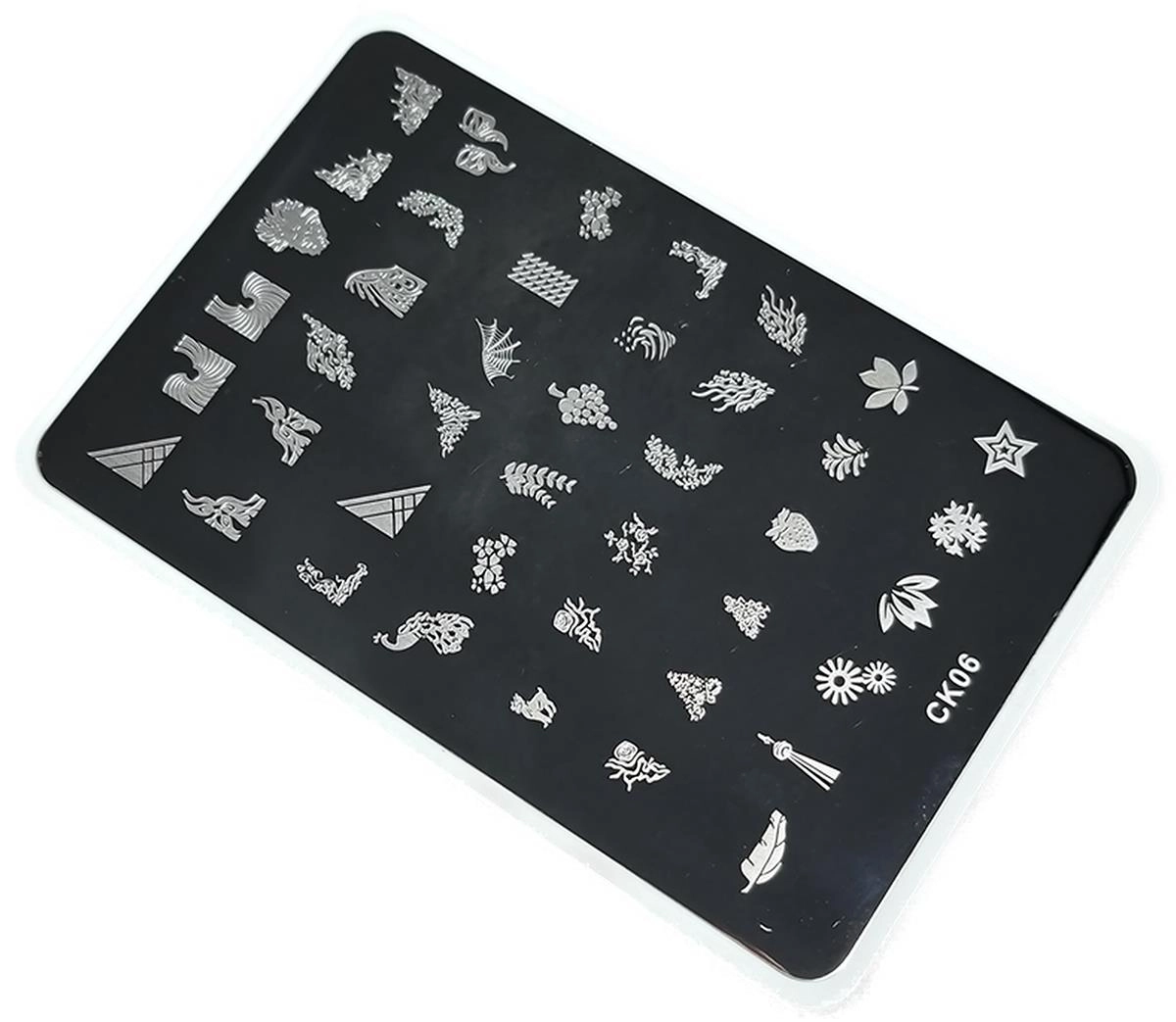 Nail Art Stamping Baskı Plakası Büyük Boy XL CK06