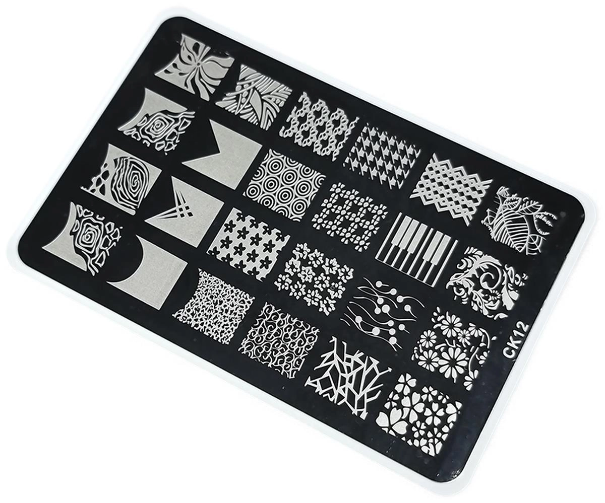 Nail Art Stamping Baskı Plakası Büyük Boy XL CK12