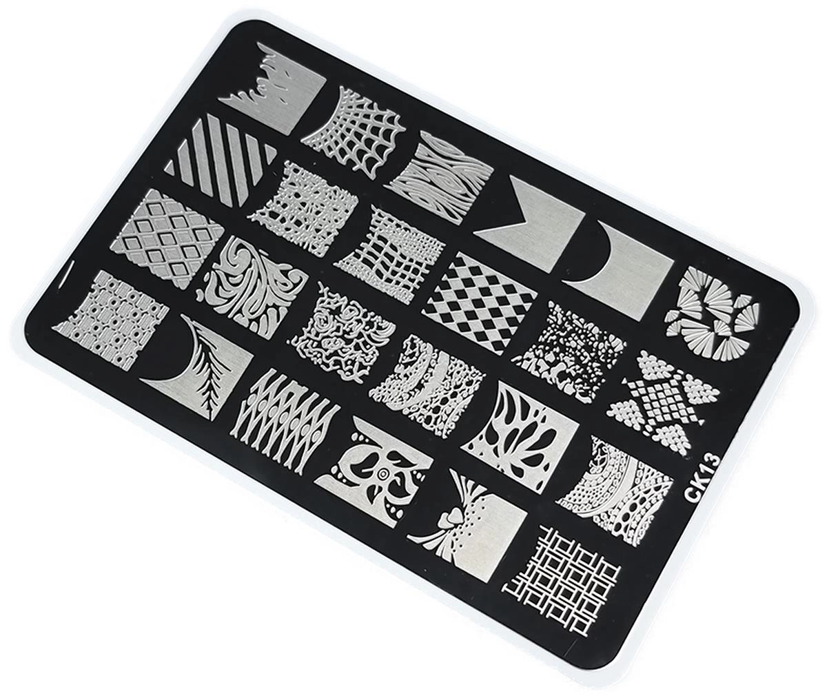 Nail Art Stamping Baskı Plakası Büyük Boy XL CK13