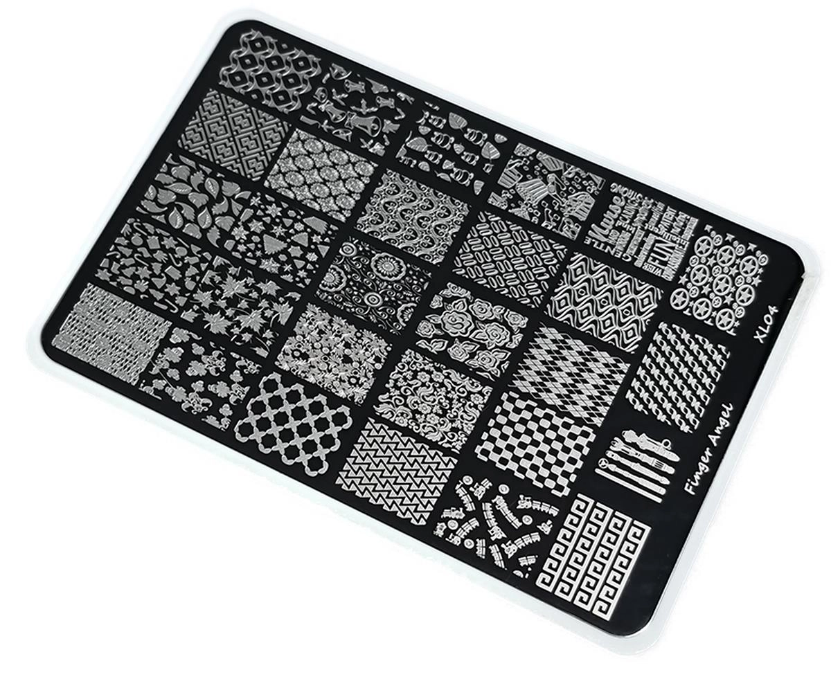 Nail Art Stamping Baskı Plakası Büyük Boy XL F04