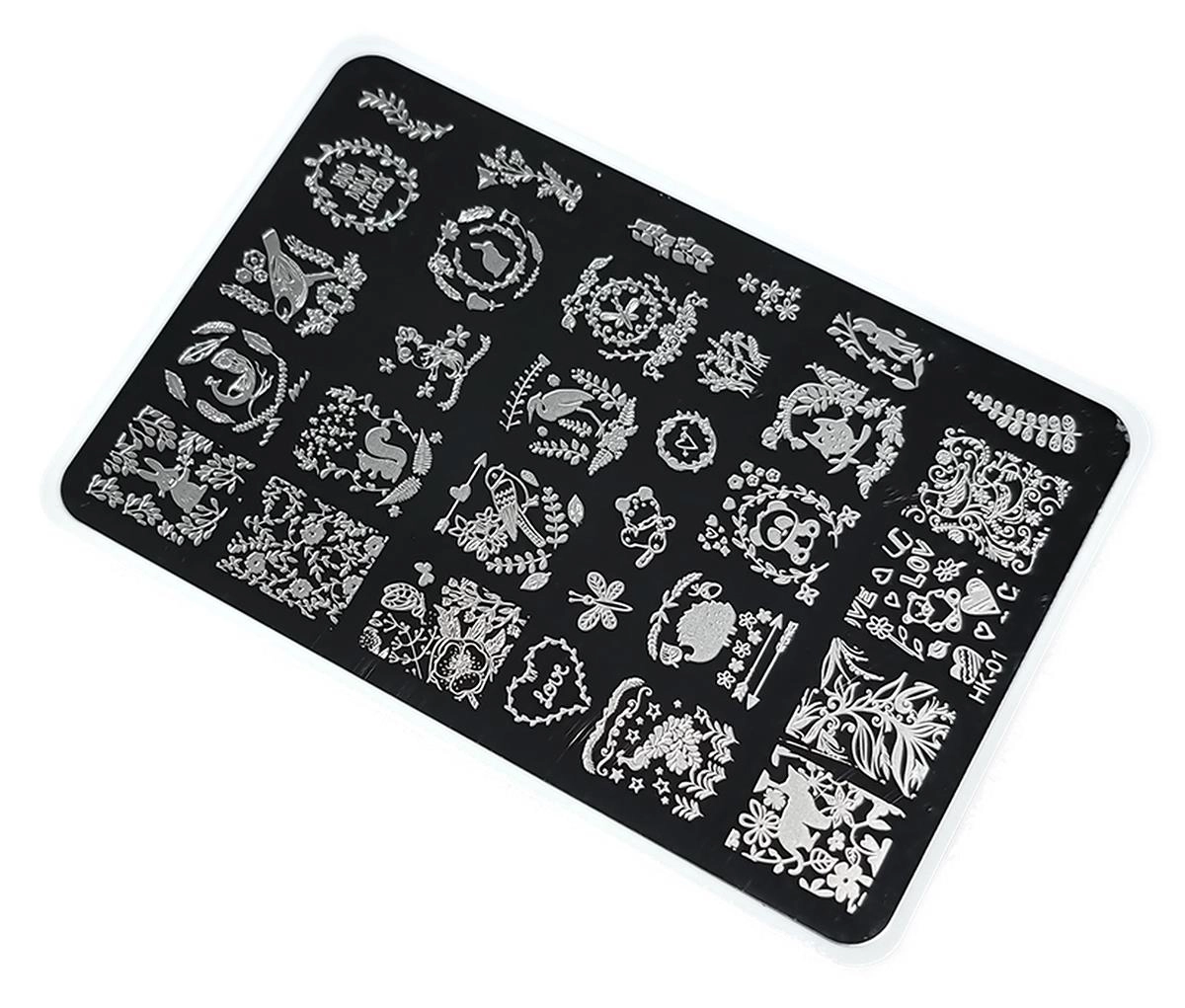 Nail Art Stamping Baskı Plakası Büyük Boy XL HK01