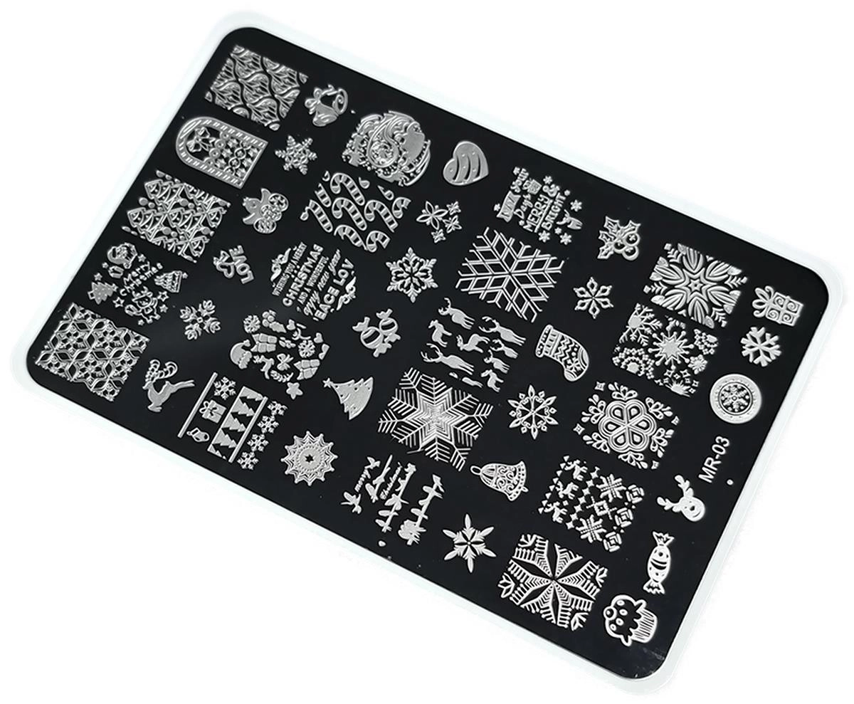 Nail Art Stamping Baskı Plakası Büyük Boy XL MR03
