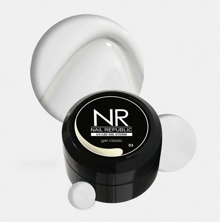 Nail Republic Protez Tırnak Jeli UV Gel Classic (Süt Beyazı) 50Gr. 03