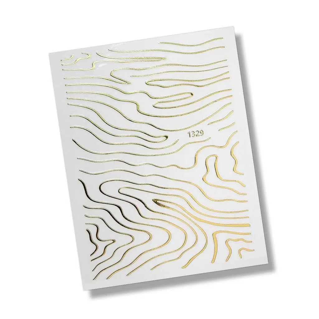 Parlak Gold Şerit Tırnak Sticker Şerit Tırnak Etiketi Nail Art 1329
