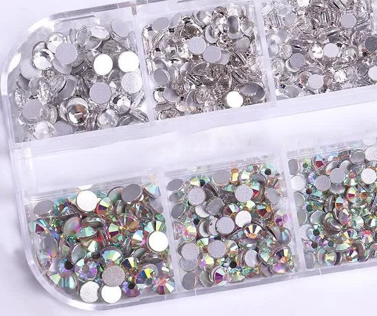 Parlak Tırnak Süsleme Taşı 12'li Set + Taş Tutucu Kalem Nail Art