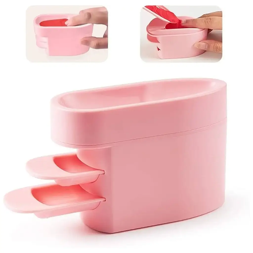 Plastik Nail Art Toz Toplama Kabı - 2'si 1 Arada Dip Powder Geri Kazanım Kabı