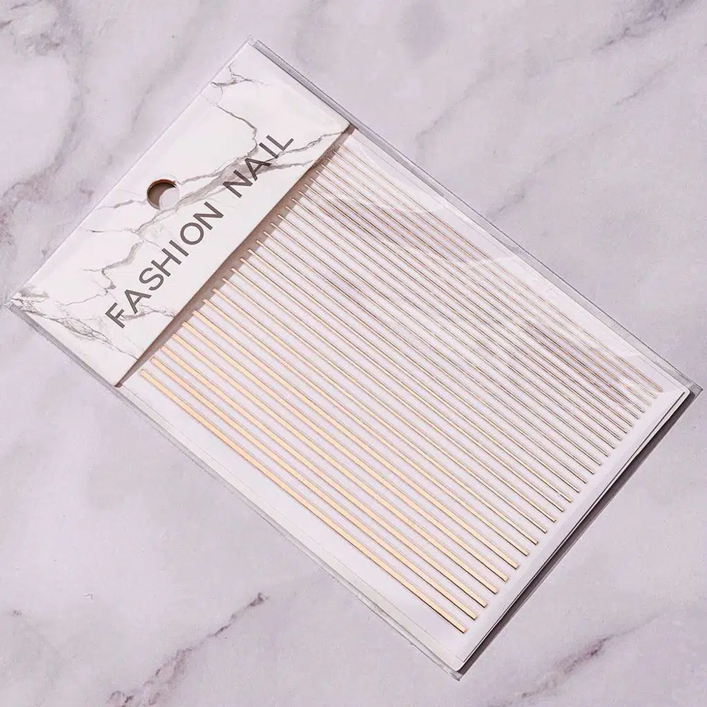 Rose Gold Şerit Tırnak Sticker Şerit Tırnak Etiketi Nail Art