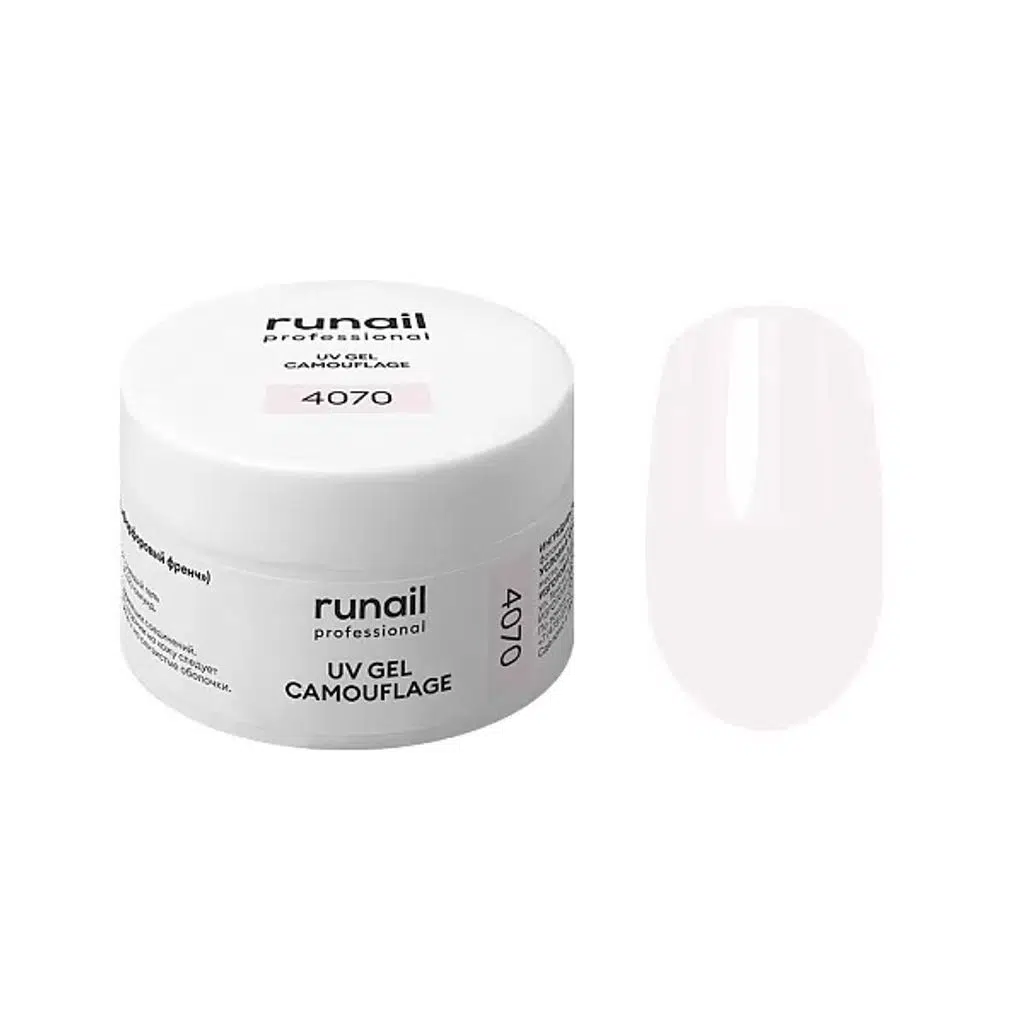 Runail Professional Protez Tırnak Jeli UV Builder Gel Porcelain French Açık Beyaz Pembe 15Gr. 4070