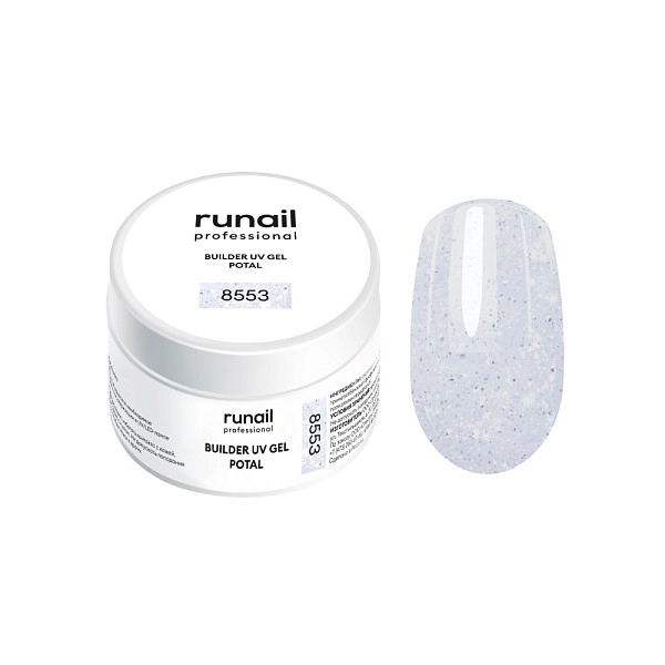 Runail Professional Protez Tırnak Jeli UV Builder Gel Potal Gümüş Rakı Beyazı 15Gr. 8553