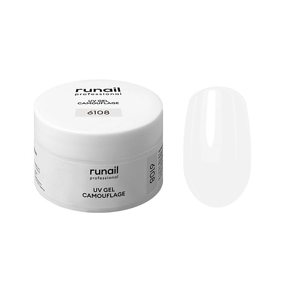 Runail Professional Protez Tırnak Jeli UV Gel Camouflage Süt Beyazı 30Gr. 6108
