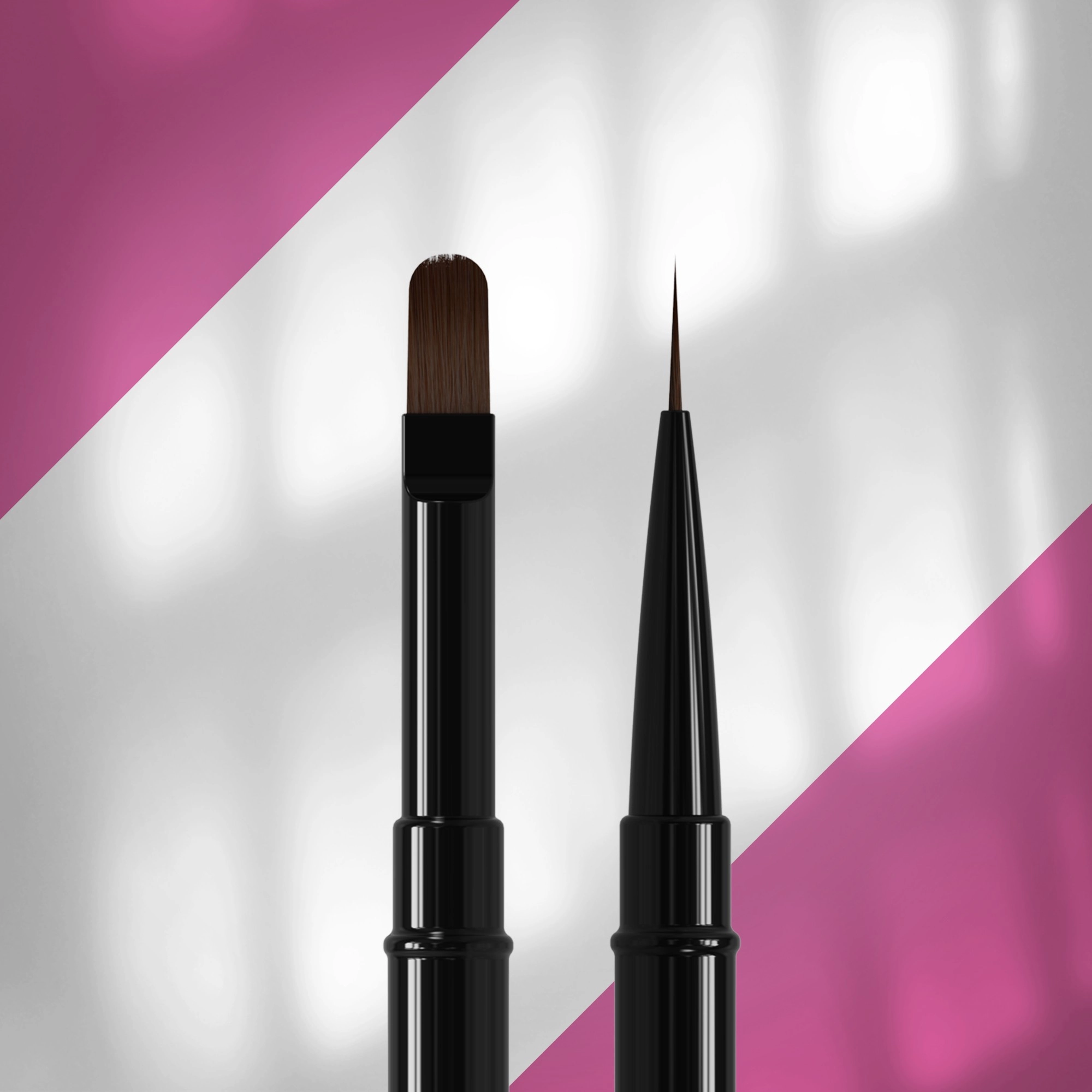 Staleks Çift Uçlu Sentetik Nail Art Liner Çizim ve Jel Fırçası 10-11mm NBE-03/06