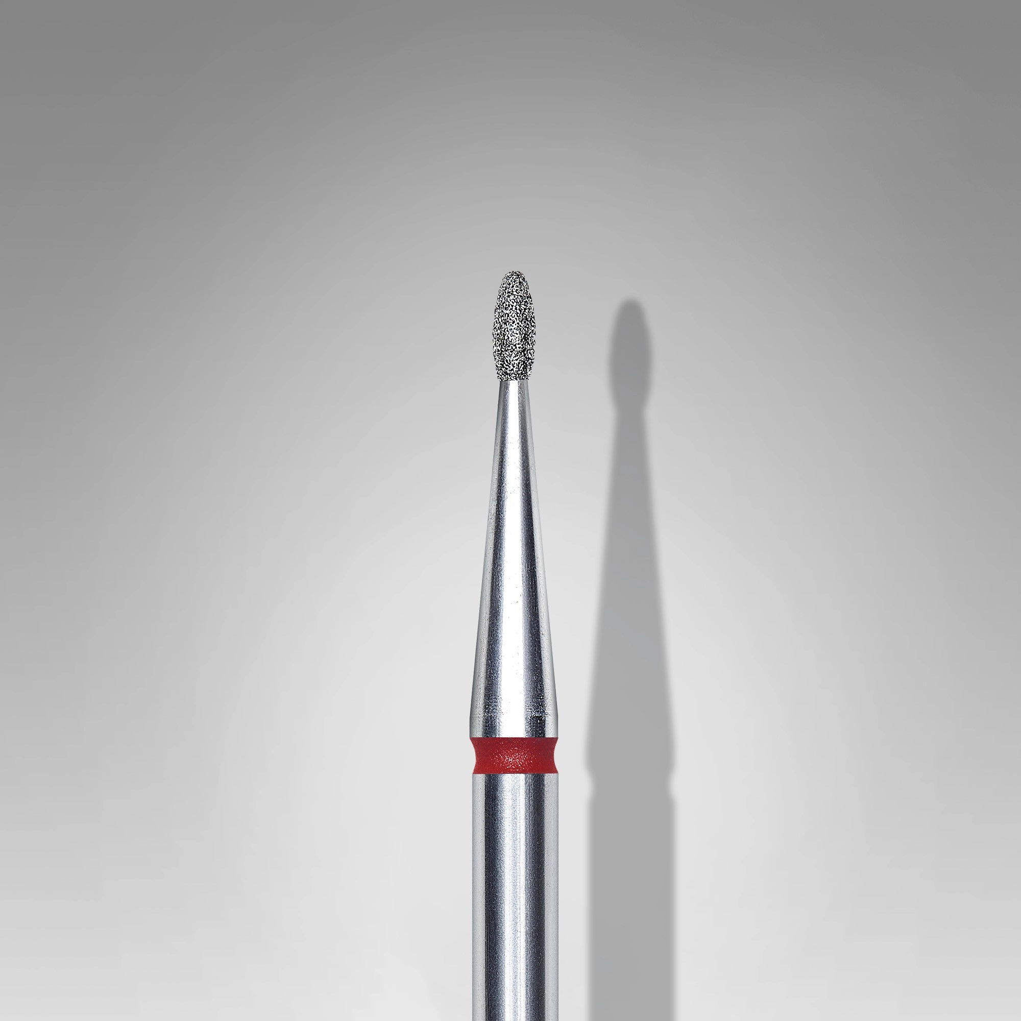 Staleks Elmas Manikür Freze Ucu İnce Damla Model Kırmızı 3mm FA50R012-3