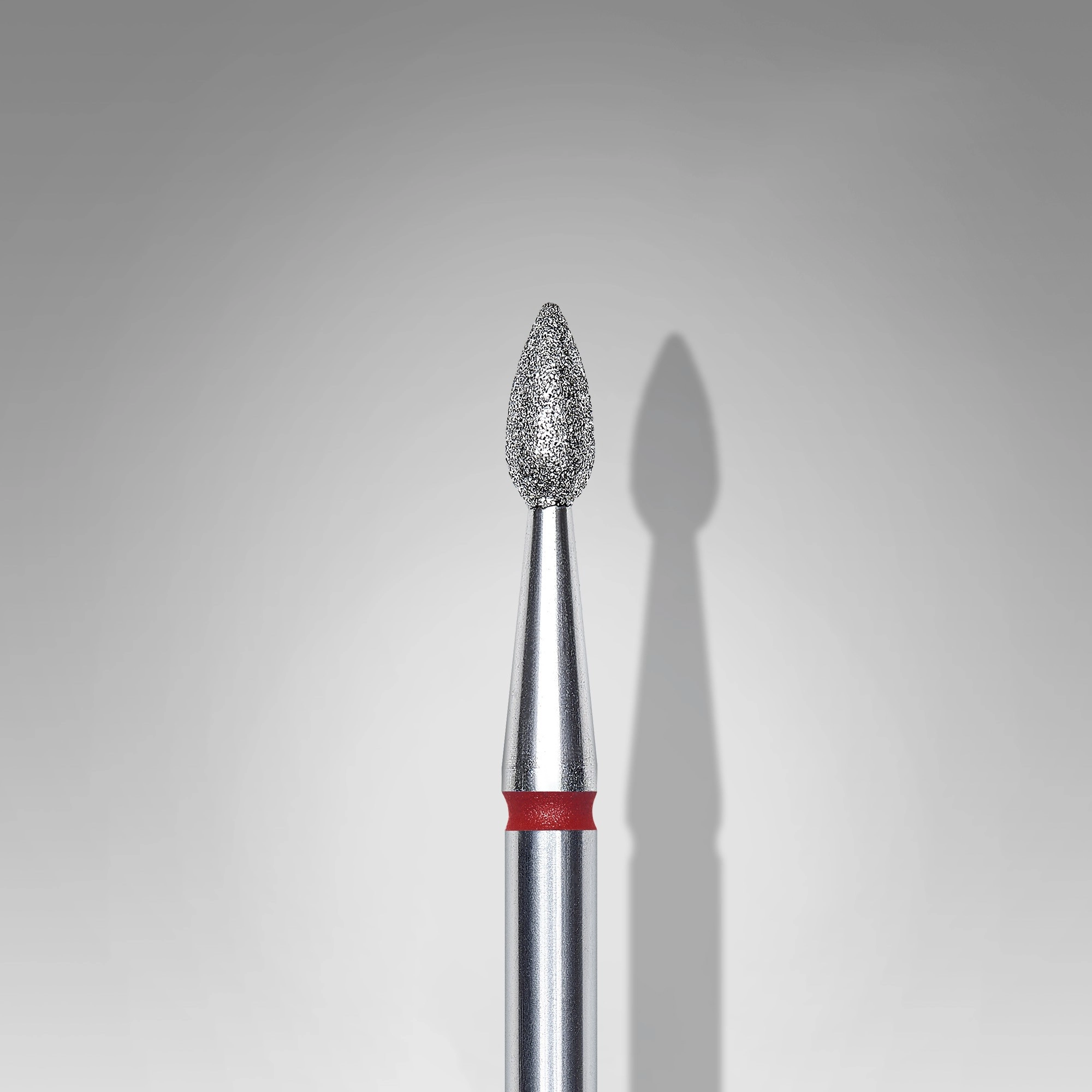 Staleks Elmas Manikür Freze Ucu Sivri Damla Model Kırmızı 5mm FA40R023-5
