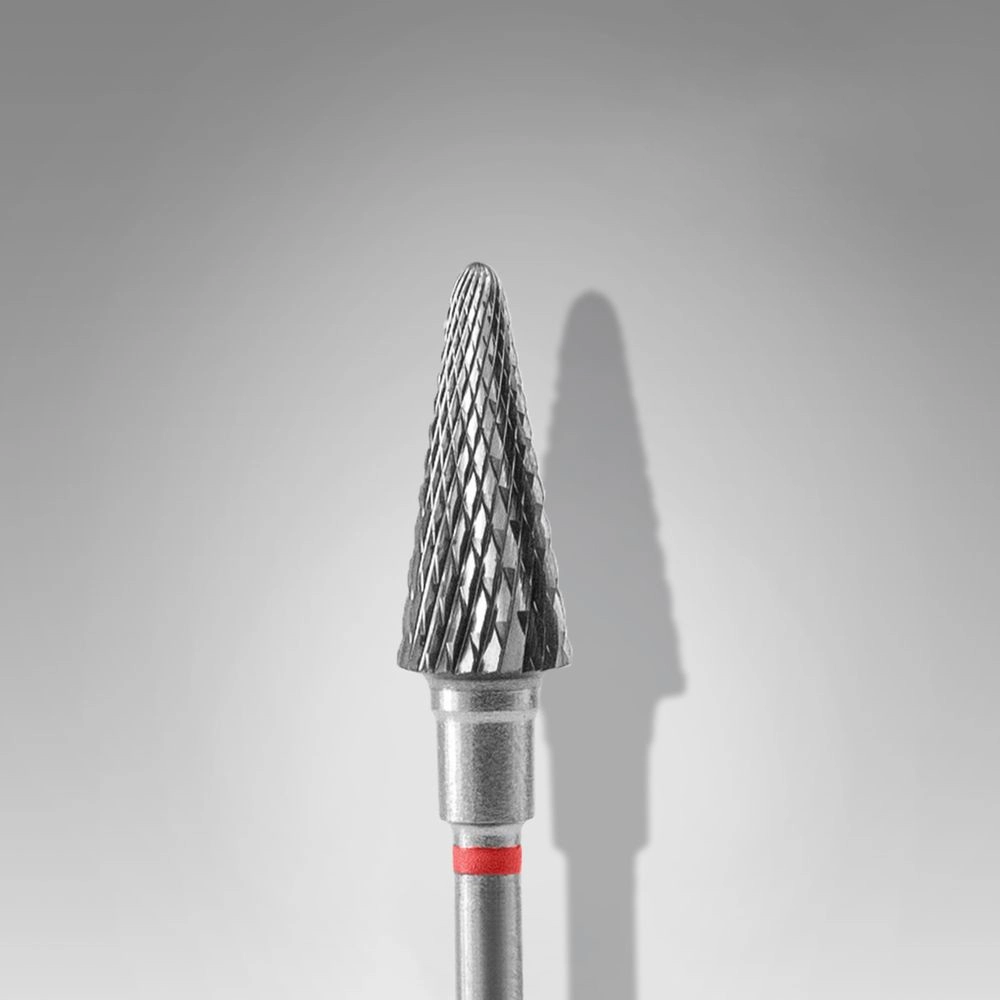 Staleks Manikür Çıkarma Çelik Törpü Ucu Kırmızı Koni FT71R060/14