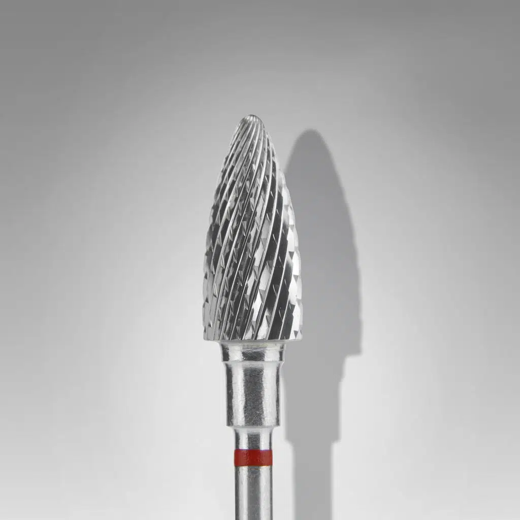 Staleks Manikür Çıkarma Çelik Törpü Ucu Kırmızı Kozalak FT110R060-14