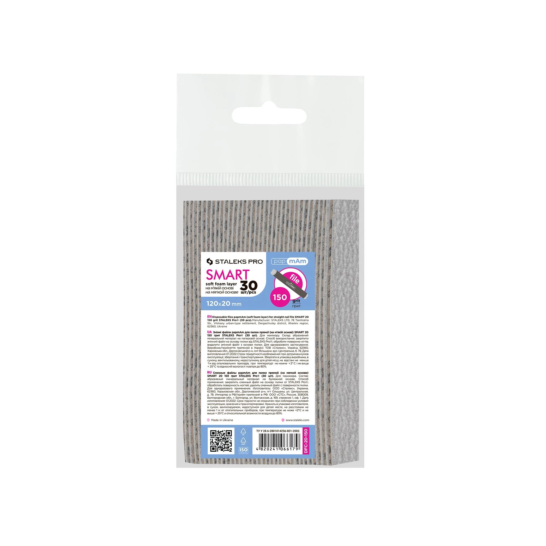Staleks Manikür Pap-Mam Giydirmeli Yumuşak Yedek Zımpara 150 Grit 30lu