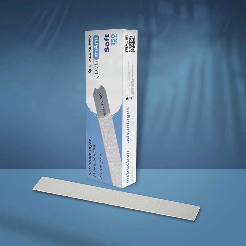 Staleks Manikür Pap-Mam Yumuşak Giydirmeli Yedek Zımpara Soft 150 Grit 25li