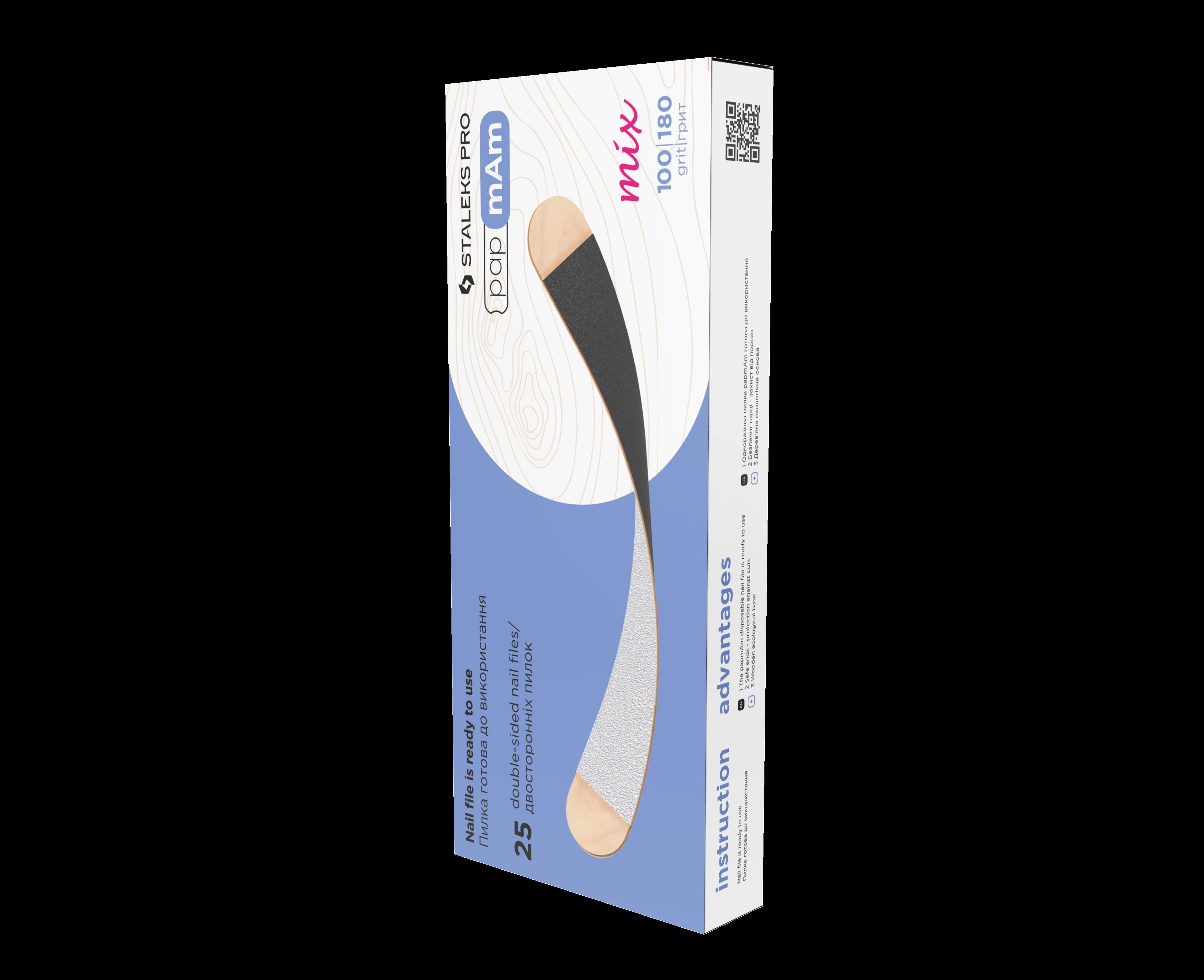 Staleks Manikür Törpüsü Pap-Mam Çift Taraflı Törpü 100-180 Grit 25li